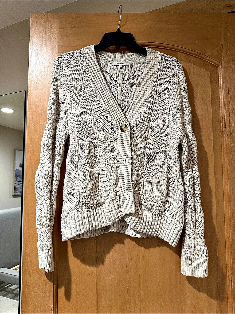 Madewell Women's Cream Knit Cardigan